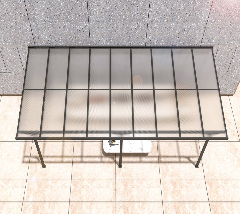 Westmann Abri de terrasse en aluminium Bruce | Noir | 300x556x270 cm - 5