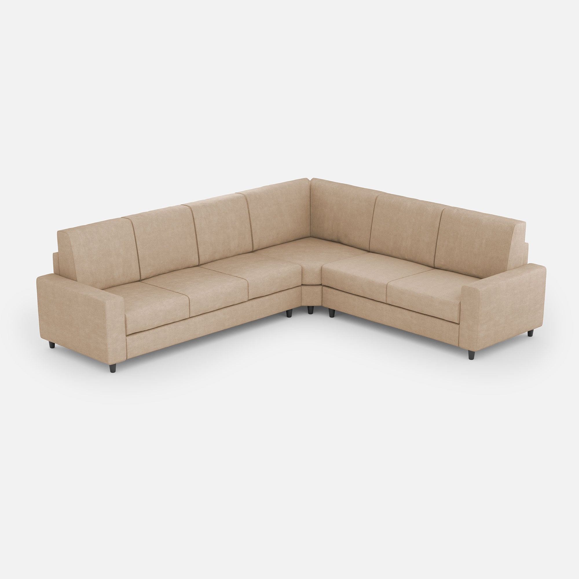 Sofá sakar de 3 plazas (tres plazas de 60 cm) + rincón + sofá de 2 plazas (dos plazas de 60 cm) dimensiones exteriores l.286x226 color beige