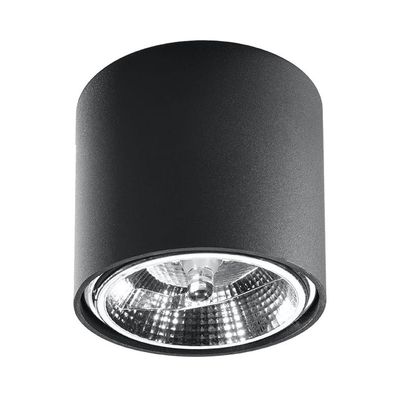 Reflektor sufitowy spot natynkowy Tiube okrągły czarny 1xGU10x40W wym: 12 x 12 cm metal Sollux Lighting