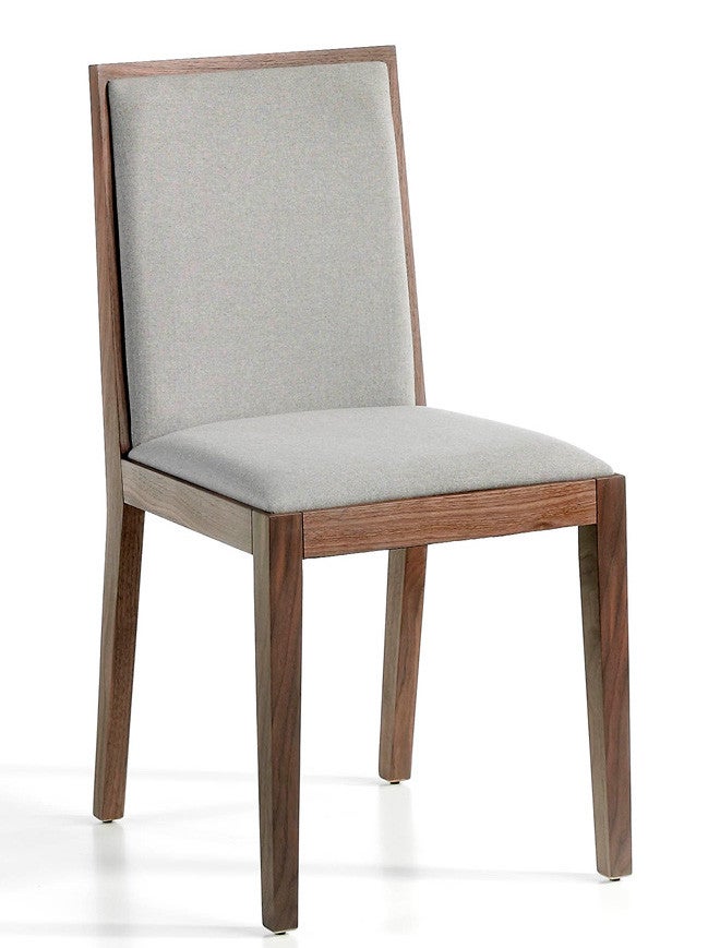 Silla de madera de nogal y tela louiza - juego de 2-color dúo 04