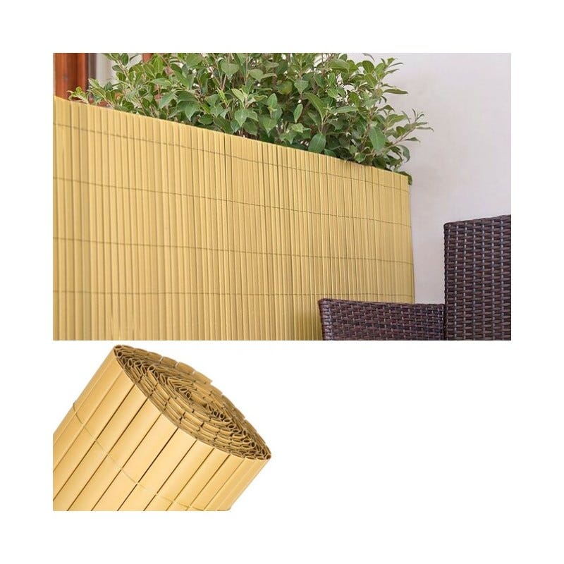 Caizo Cañizo PVC Beige | Cañizo Ocultacion PVC Doble Cara 1,50 x 3 metros ...