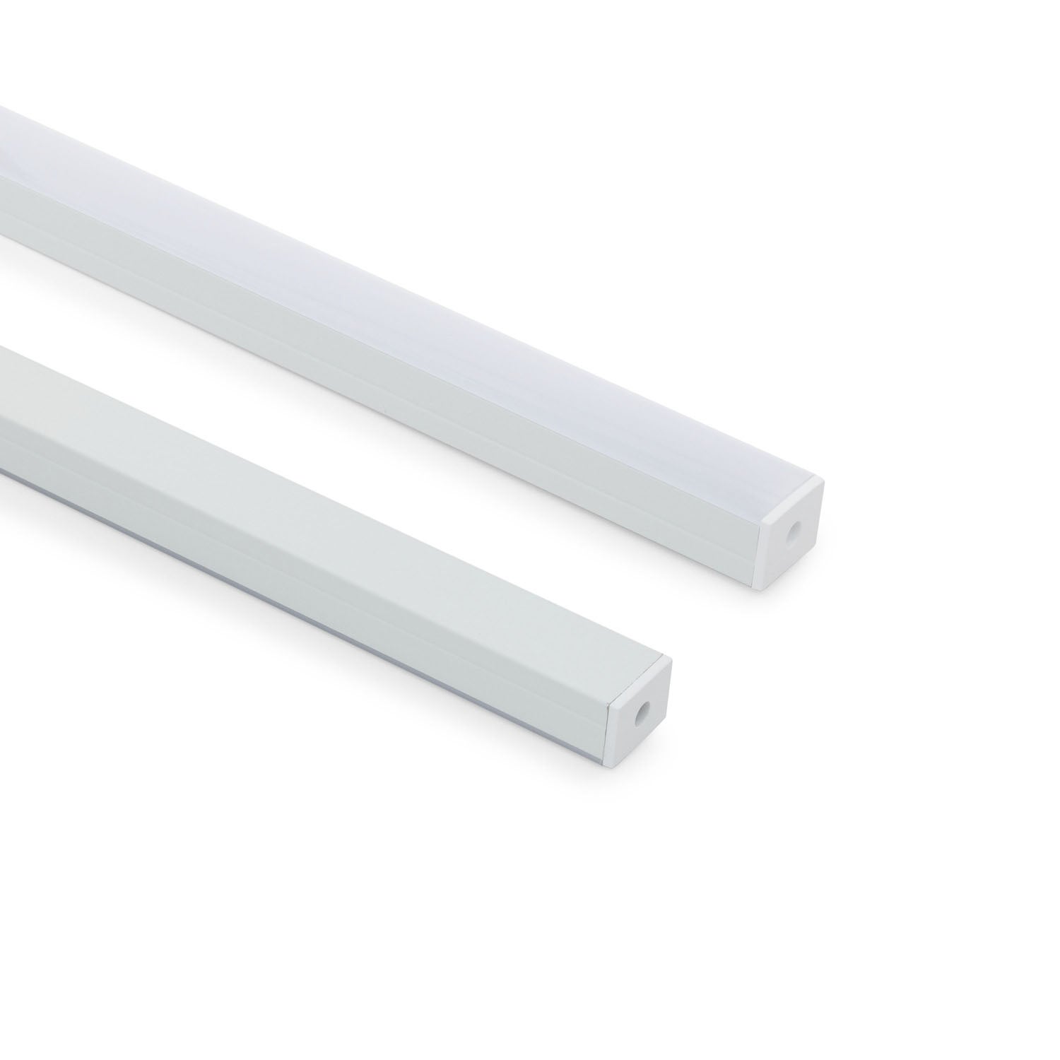 Profilé Aluminium Pour Ruban LED 12x12 Mm – 2 Mètres, Blanc, Semi-transparent, éclairage Encastré Discret