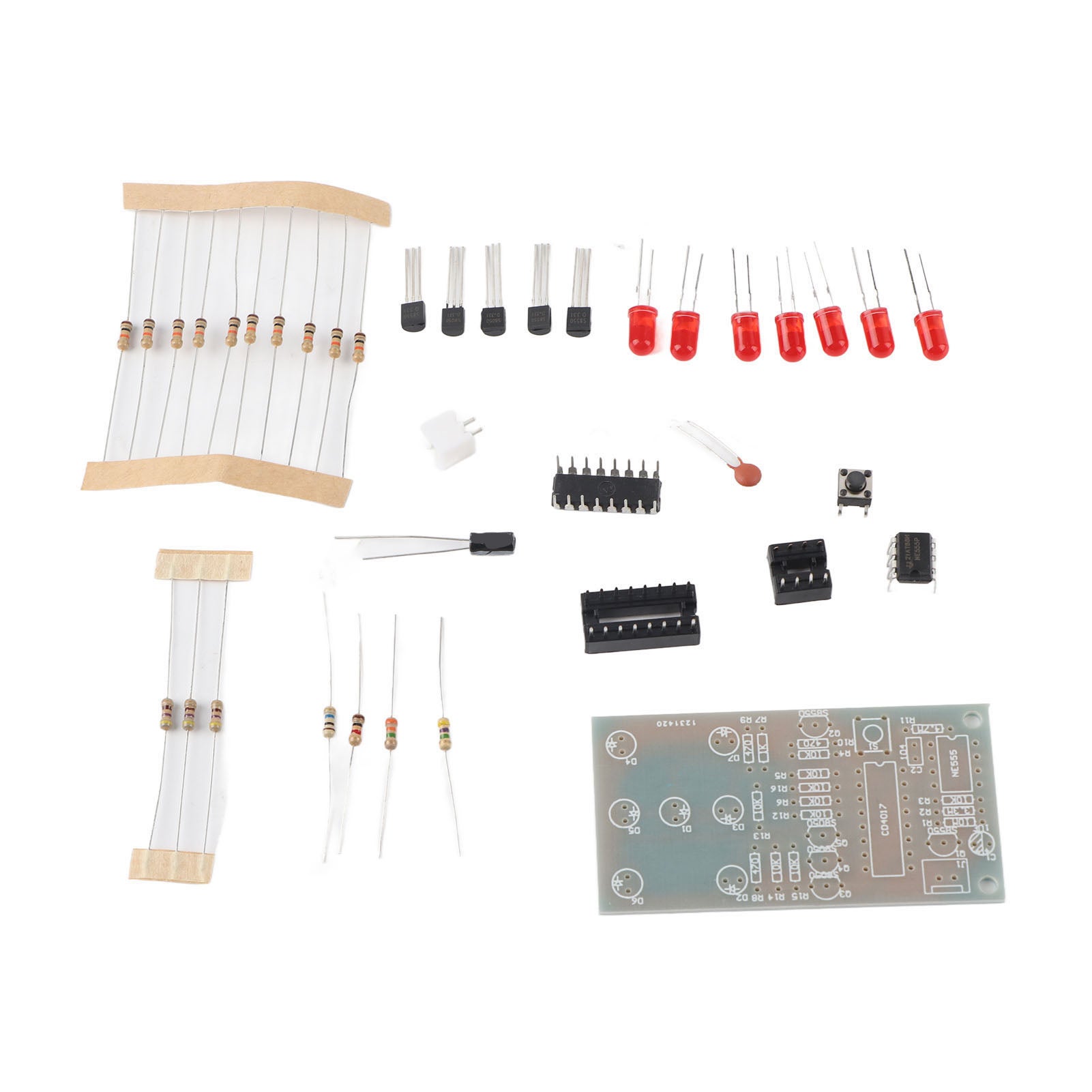 Lot de 7 dés de charge polyédriques rechargeables à LED avec boîte de chargement pour jeux de société, cadeaux D&D