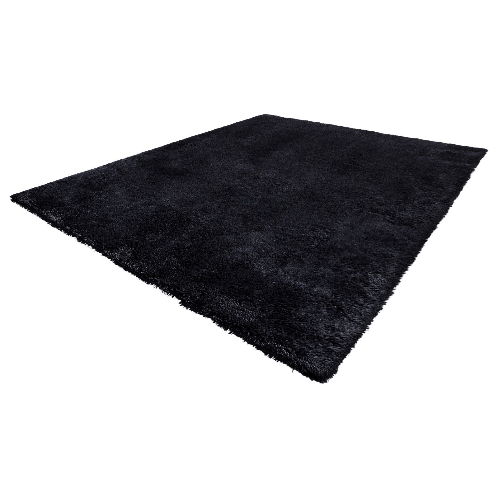 Tapete de sala VEVOR de pelo longo de 2,44 x 3,05 m, decoração moderna para interiores, antiderrapante, macio e fofo, com base não tecida, preto - 9