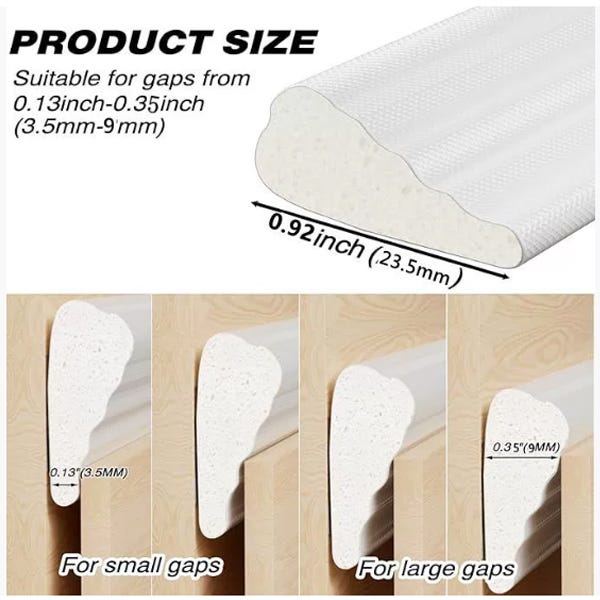 Guarnizione Portiera Auto Gomma Adesiva - 5M Universale - Foto 10