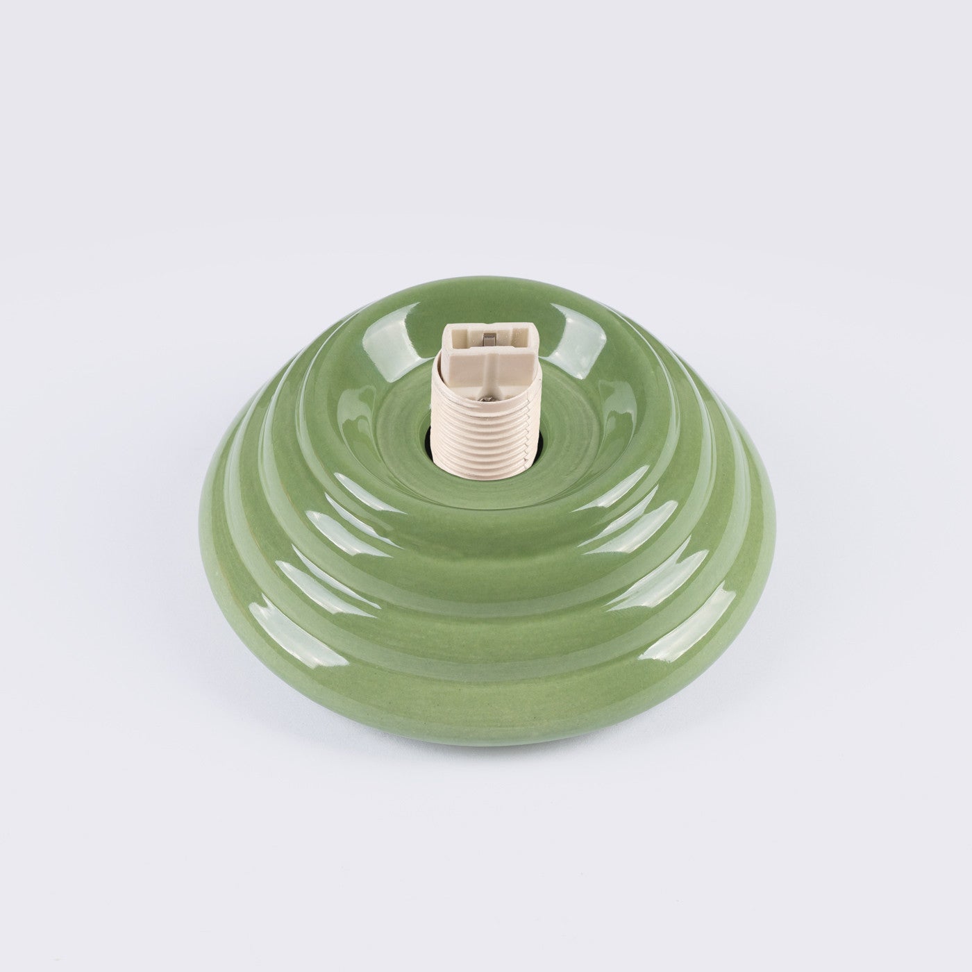 Lampa sufitowa ceramiczna szkliwiona ZORI zielono-biała 1xG9x8W ceramika / gips wym:12x12x16cm IP44 Sollux Lighting - 6