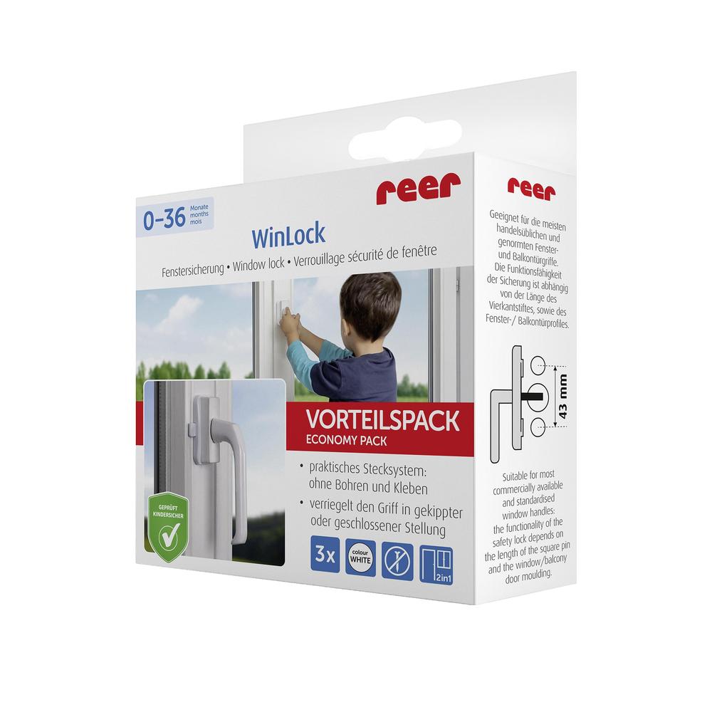 Reer  Pack Ahorro De 3 Bloqueos De Seguridad Para Ventanas Y Balcones De Pvc Blanco Pvc, Leroy Merlin