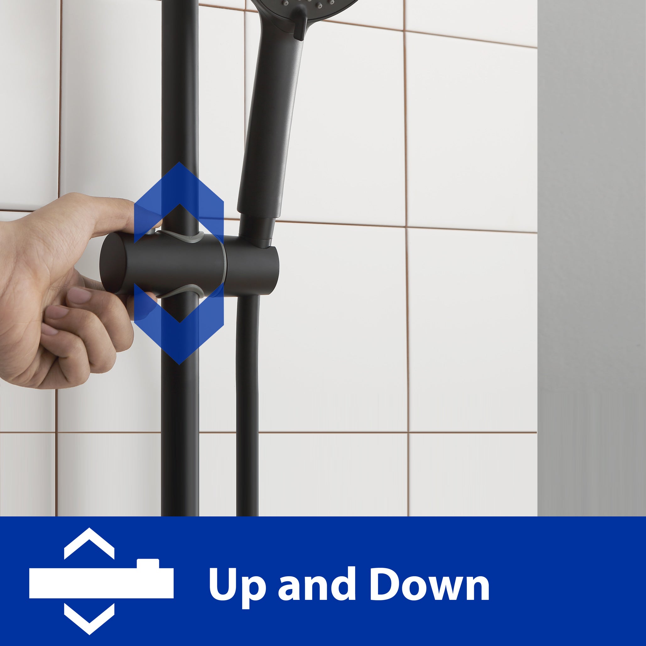 Colonne de douche thermostatique, Cecipa max Pomme 230mm+Douchette 2 jets, Noir,EU Modèle - 6