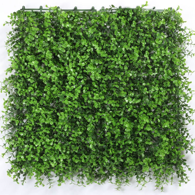 Sztuczny żywopłot 50 cm x 50 cm, ochrona i prywatność dla ogrodu, tło ścienne z syntetycznej trawy, ochrona UV (1 sztuka)