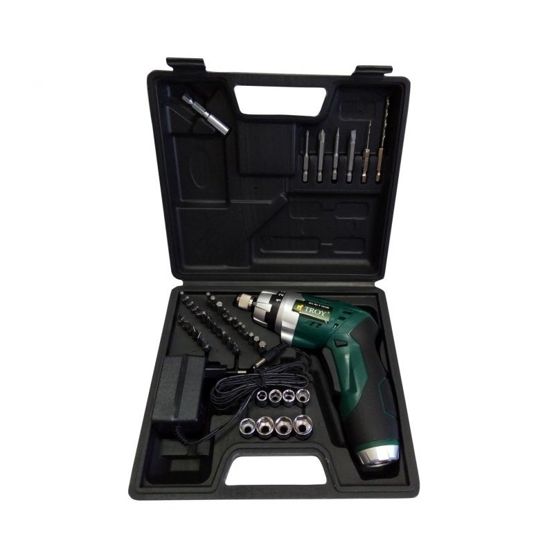 Surubelnita electrica cu acumulator plus accesorii Troy 13136, 3.6 V, 1.5 Ah