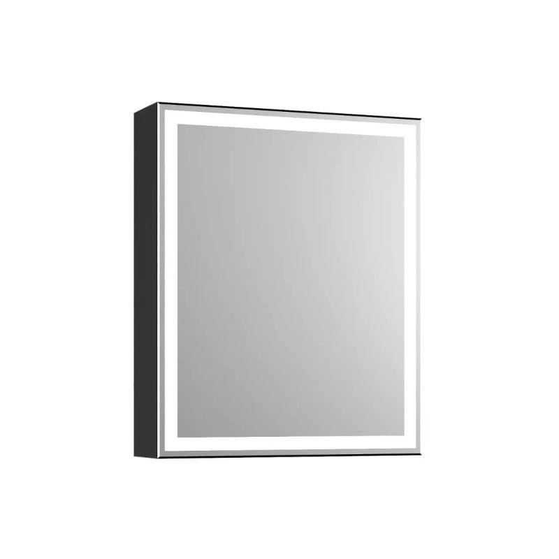 Szafka łazienkowa z lustrem NEO 52 cm czarny mat z oświetleniem LED