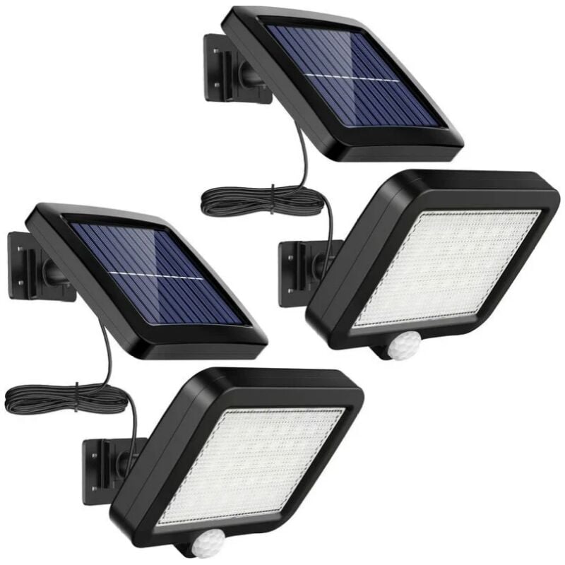 56 lamp solarnych LED do użytku zewnętrznego, wodoodpornych, IP65, kąt świecenia 120°, lampa ogrodowa z 5-metrowym kablem