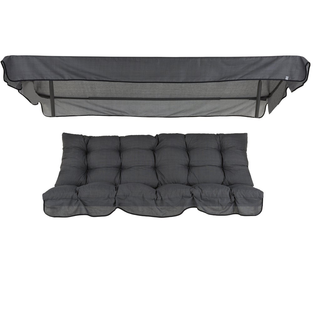 Poduszki na huśtawkę 170 cm z daszkiem Parma / Milano szary Patio