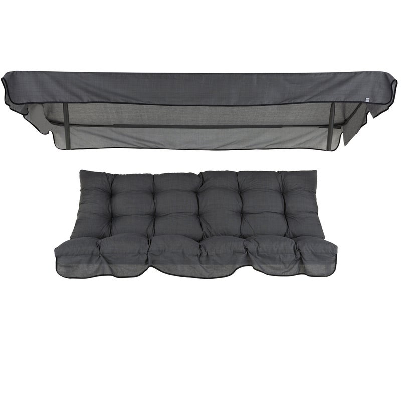 Poduszki na huśtawkę 170 cm z daszkiem Parma / Milano szary Patio