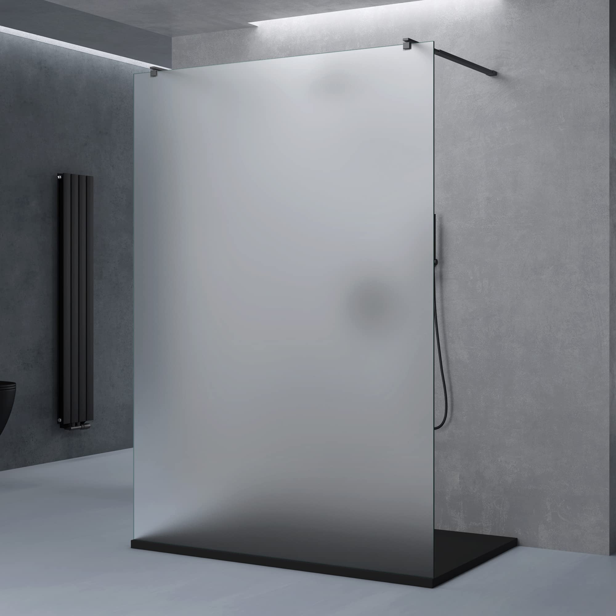 CABINE PAROI DOUCHE 70X70 H200 CM VERRE OPAQUE ANGULAIRE ITALIENNE READY