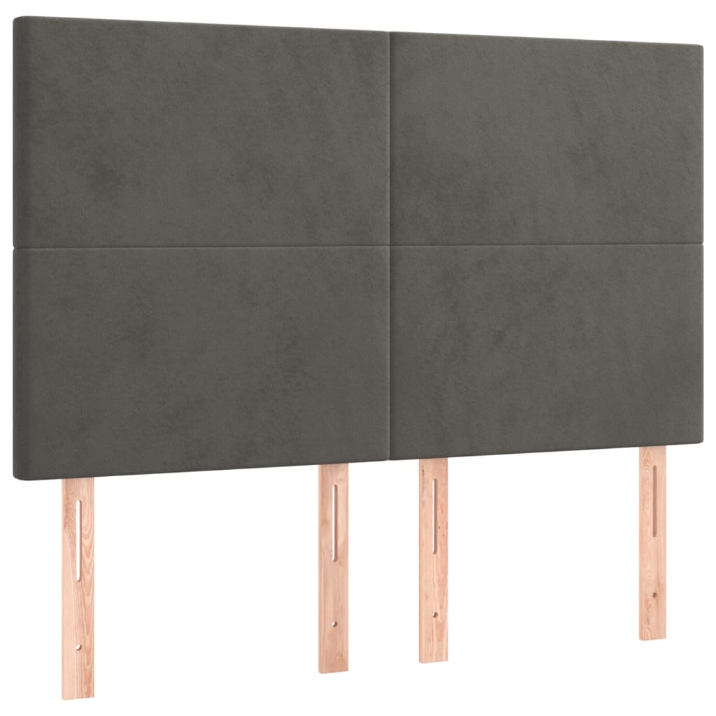 Sommier à lattes de lit avec matelas LED Gris foncé 140x190 cm vidaXL - 6