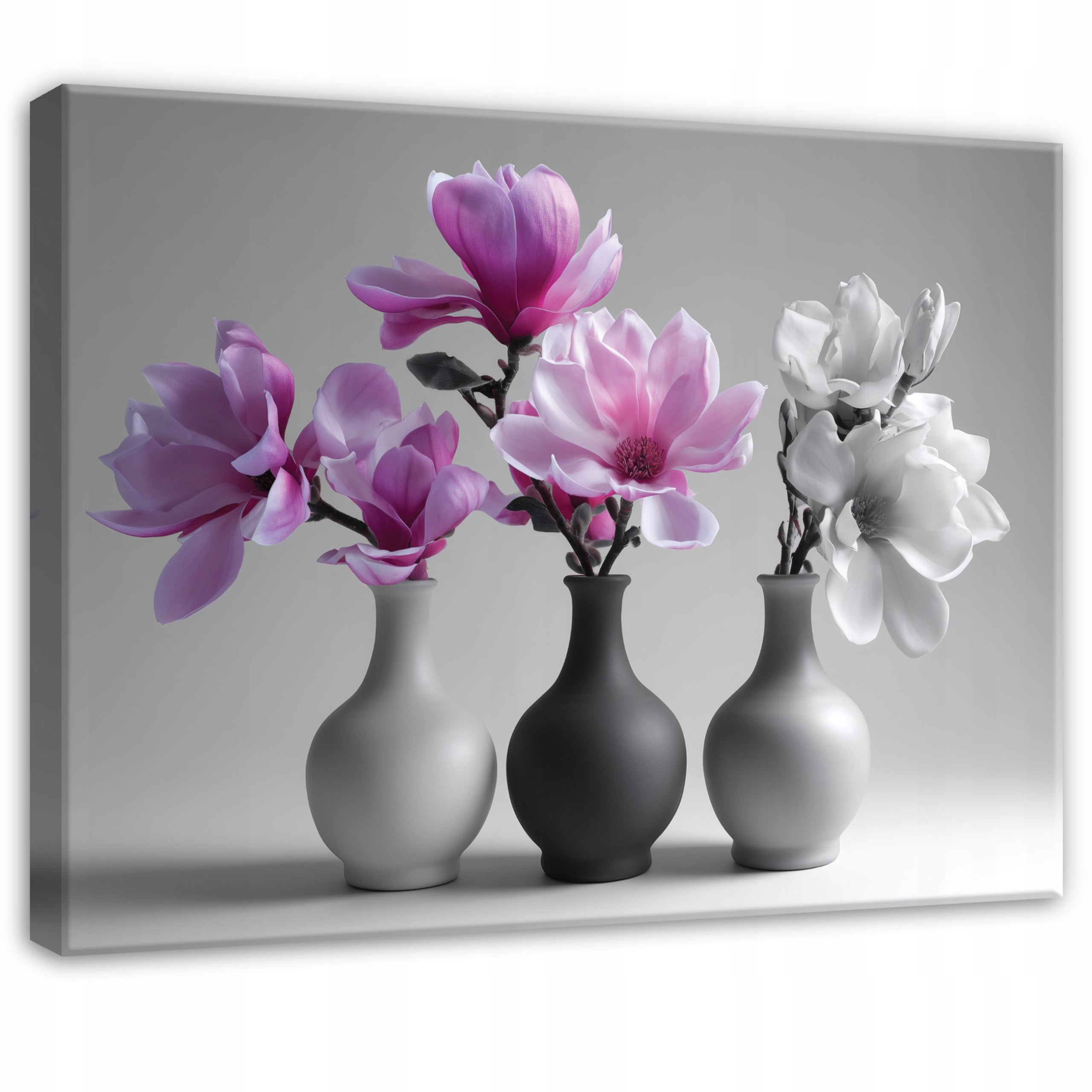 Tablou Canvas flori vaza roz natura Tablou decorativ Living Bucatarie Tablouri de perete 100x70 cm