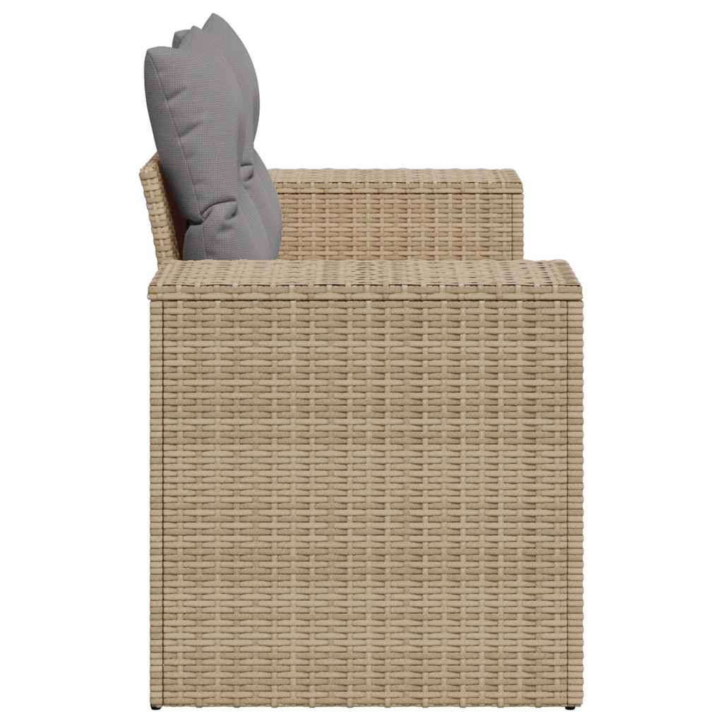 Salon bas de jardin en Rattan synthétique Beige 2 personnes - 5
