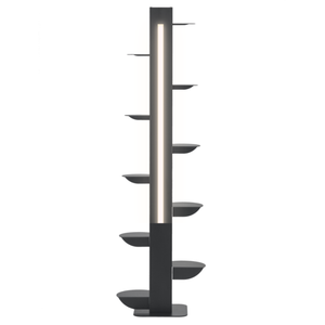 Vaso Fioriera A Colonna VECA Con Posacenere – Diametro 39 Cm, Altezza 70 Cm, Plastica Antracite