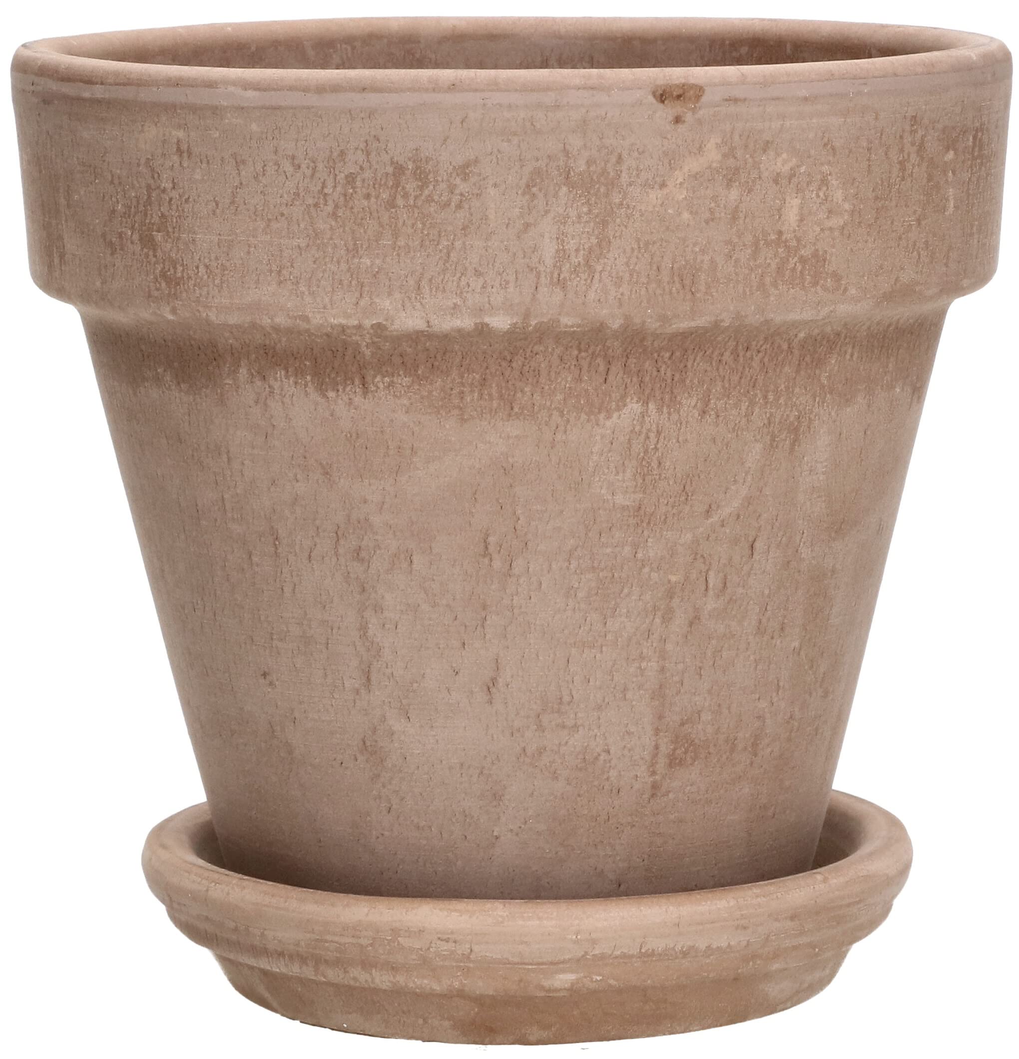 Doniczka gliniana ogrodowa ⌀ 31cm donica mokka ceramiczna na kwiaty rośliny - KOTARBAU - 5