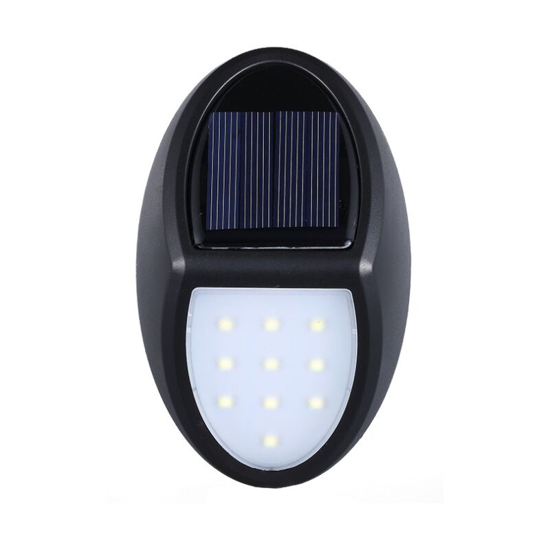 Lampy solarne zewnętrzne, 10 lamp solarnych LED, czujniki zmierzchu i świtu, lampy ścienne LED na taras, do ogrodu, na patio, na schody