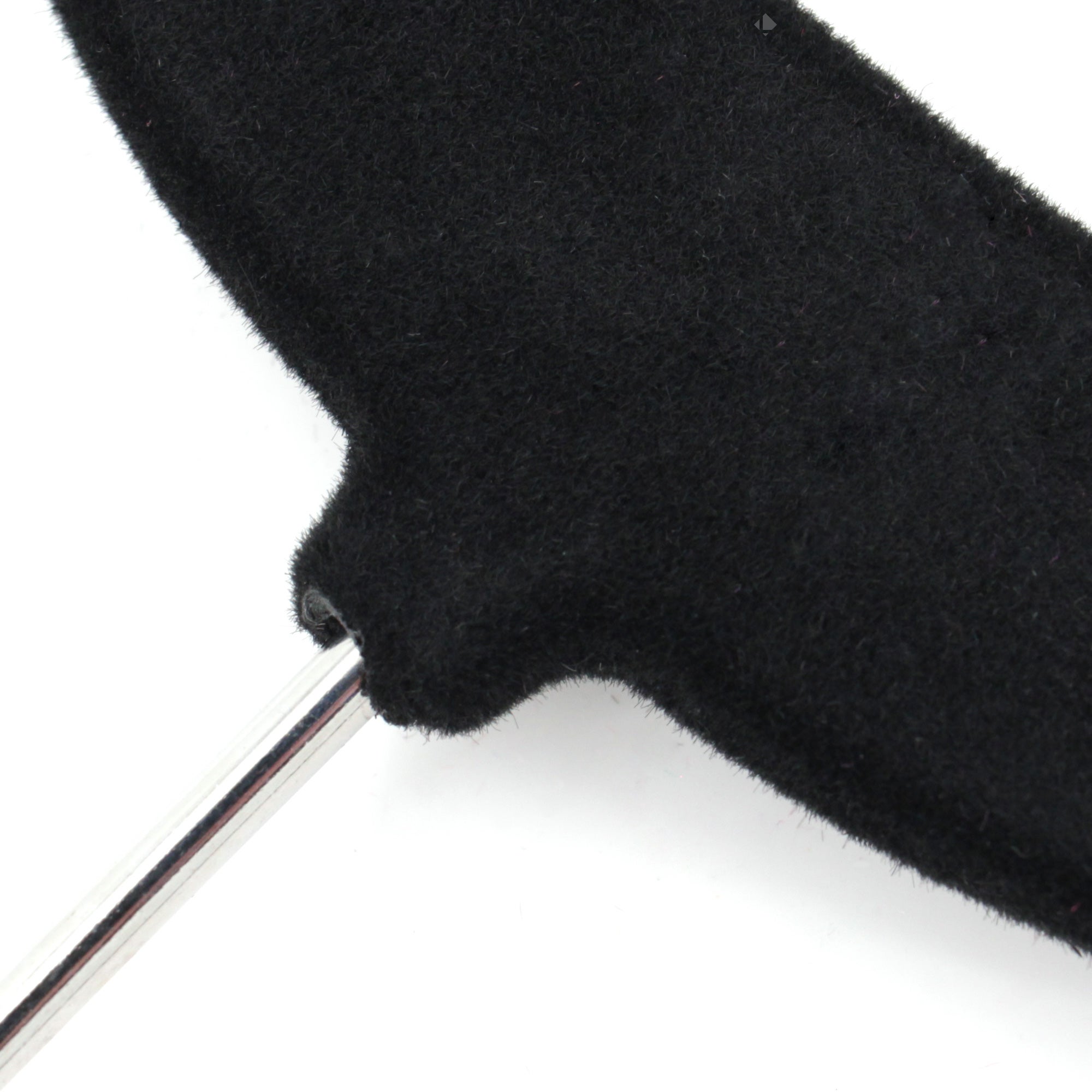 Lot de 5 Cintres avec barre floqué velours Noir - 4