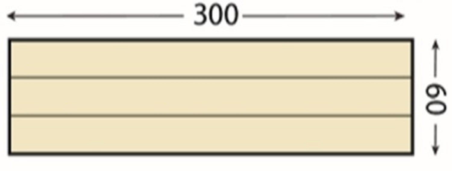 Panel Imitación Madera efecto 3 lamas 62cm de ancho x 2cm de grosor x 3m de largo color Decape medio decorativo de poliuretano PA0003D-M - 4