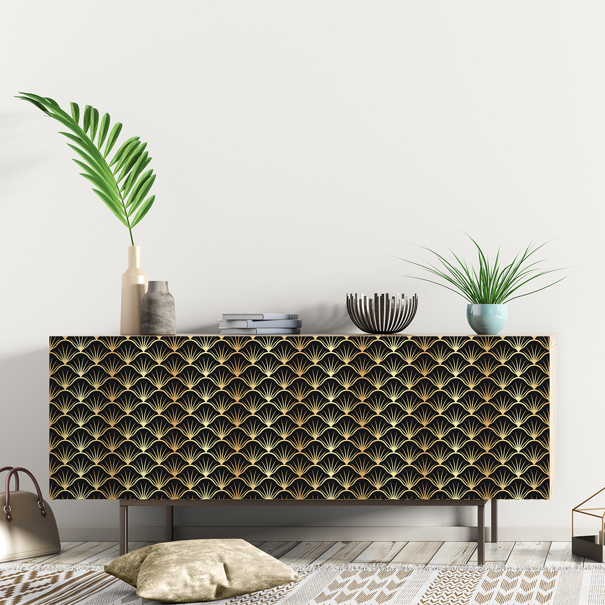 Vinilo muebles escandinavos pankraz - adhesivo de pared - revestimiento sticker mural decorativo - 40x60cm