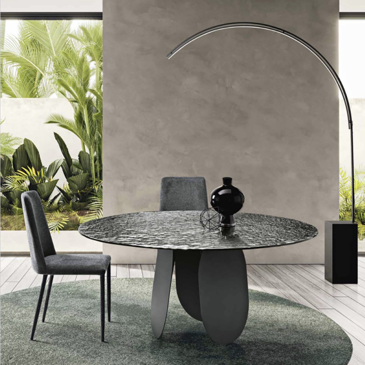 Arredo Tavolo Tondo Allungabile Cristallo TAVOLO TONDO IN