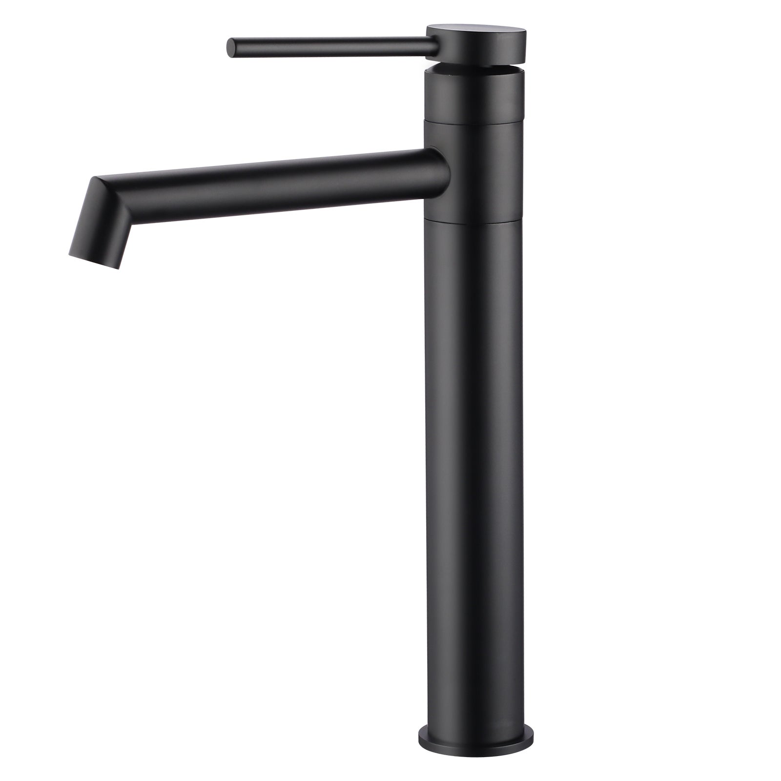 LOVHAUS Wysokie baterie umywalkowe do łazienki, matowa czarna wysoka bateria umywalkowa, bateria umywalkowa jednouchwytowa 24 cm