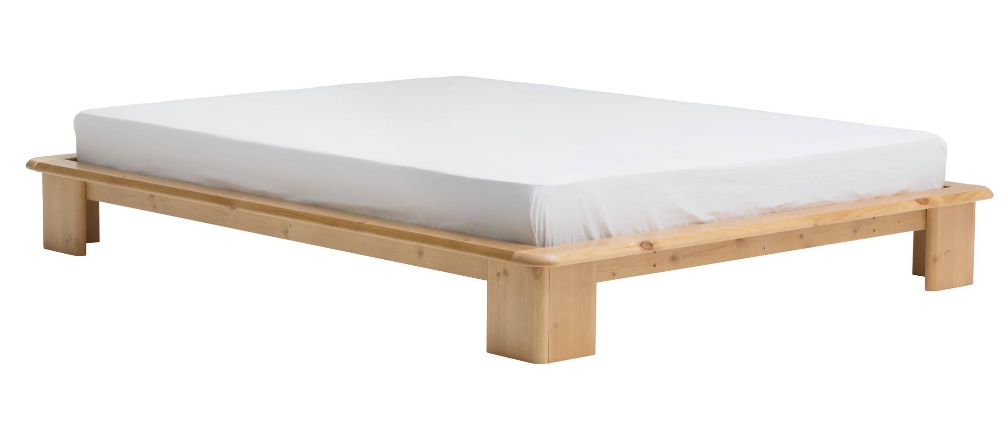 Lit bois massif Timoé-160 x 200 cm-Miel - 2
