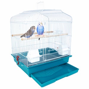 Voliera Per Uccelli In Alluminio Homgoday - 179x100x185 Cm, Per Canarini E Cocorite - Foto 3