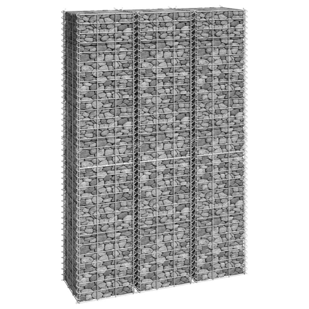 Maison exclusive - arriates de gaviones 3 unidades maison exclusive - erro 30x30x150 cm