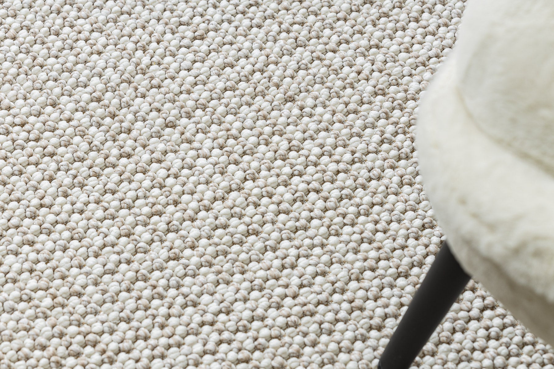 Tapis CASABLANCA LOOP blanc / beige bouclé, doux 100x150 cm - 5