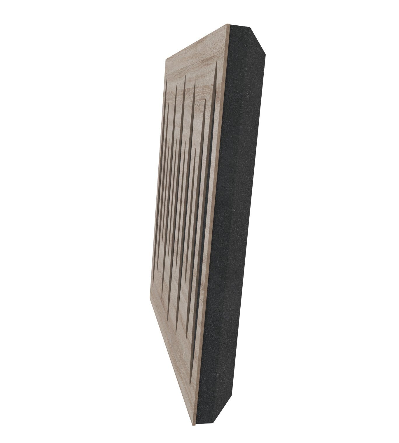 Lot de 4 Panneaux acoustiques insonorisants PULSAR 50x50x5 cm - 1 m² surf.totale - MDF perforé laminé et mousse acoustique - Sonoma - 3