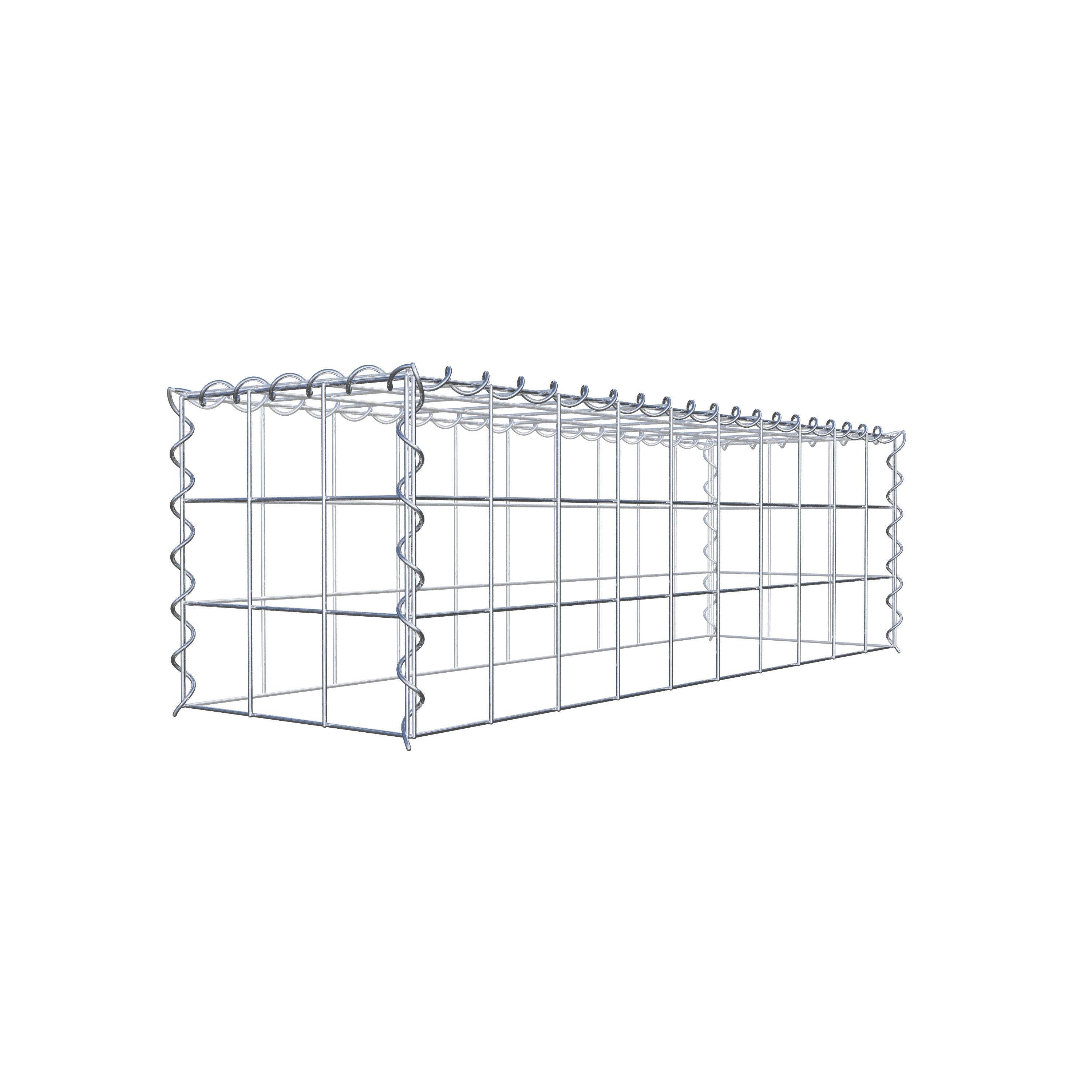 Gavión para apilar en acero galvanizado 100x30x30cm (LxAxP), malla 10 x 10cm, Espiral, sin rejilla inferior - 3