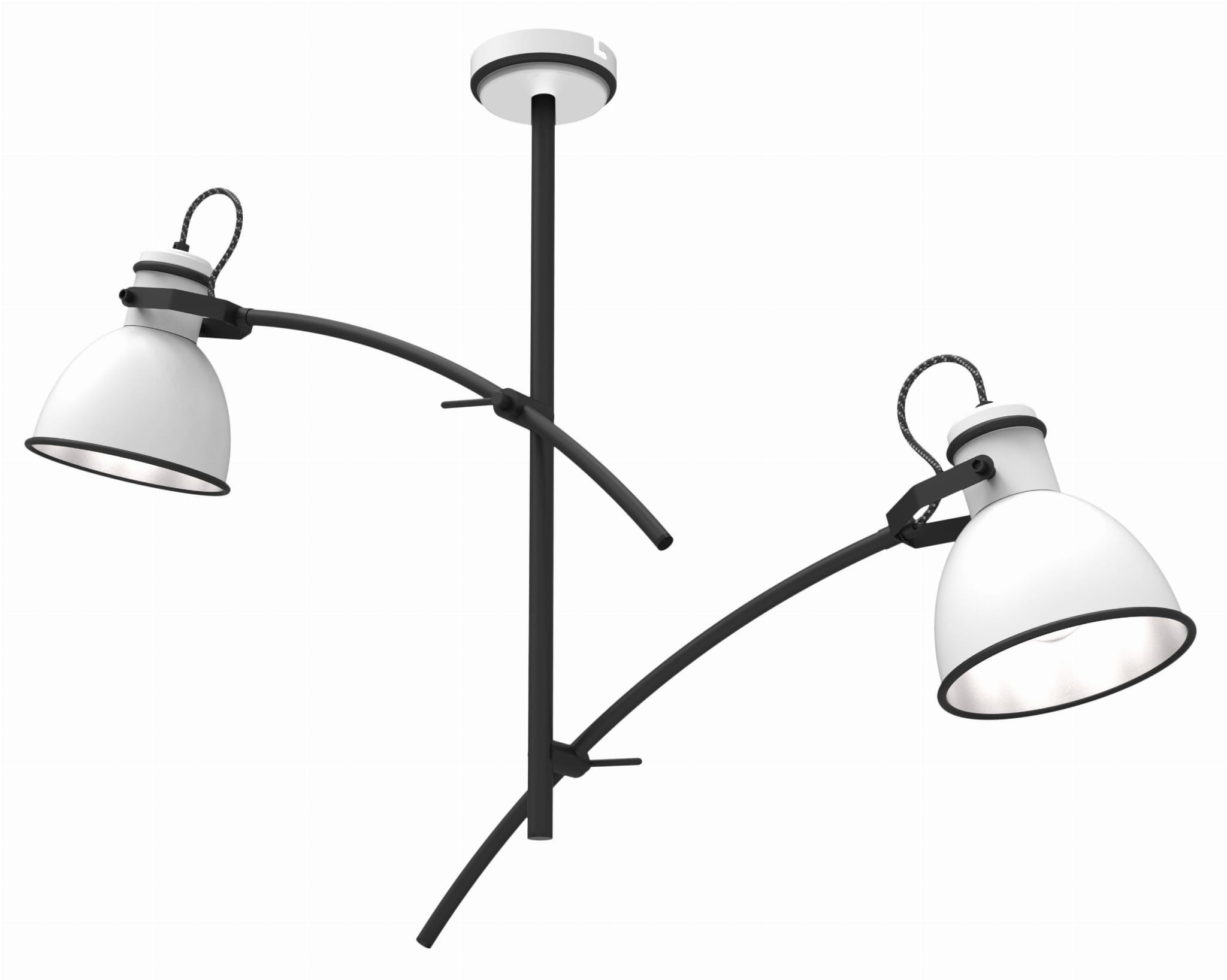 Lampa wisząca ZUMBA czarno-biała 2 x E14 x 60W wym: 43 x 64 x 15 cm Candellux