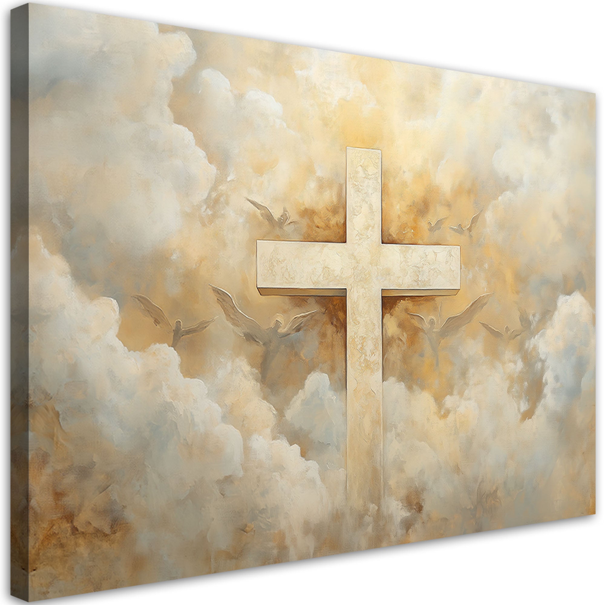 Obraz na płótnie, Krzyż Niebo Religijny 100x70