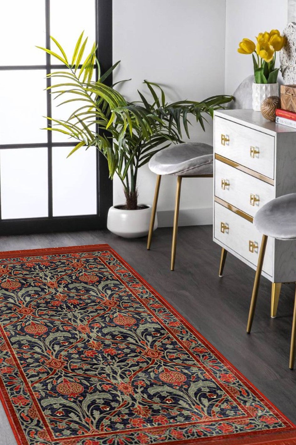 MODEMA - Tappeto lavabile in lavatrice, fondo antiscivolo, tappeto per corridoio 100x200cm Grenada - 2