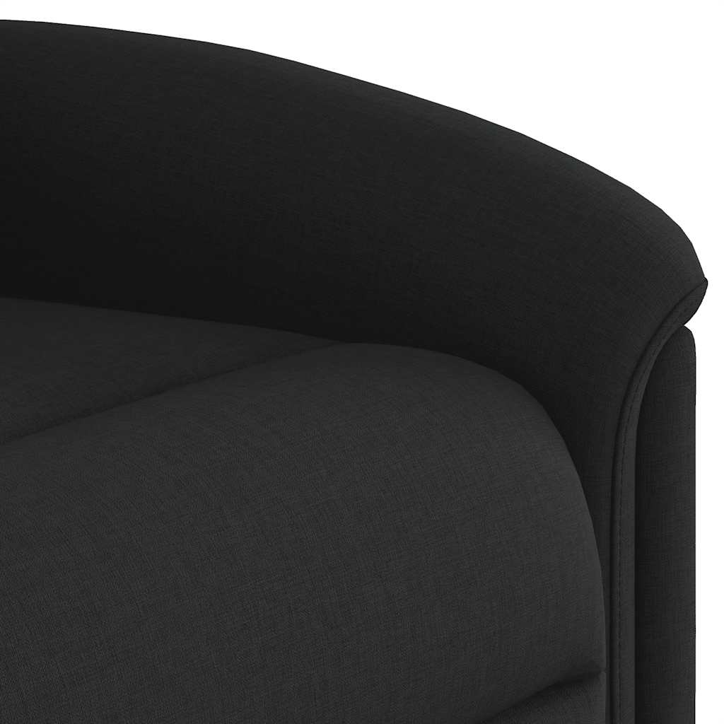 Fauteuil de massage inclinable en tissu noir - 9