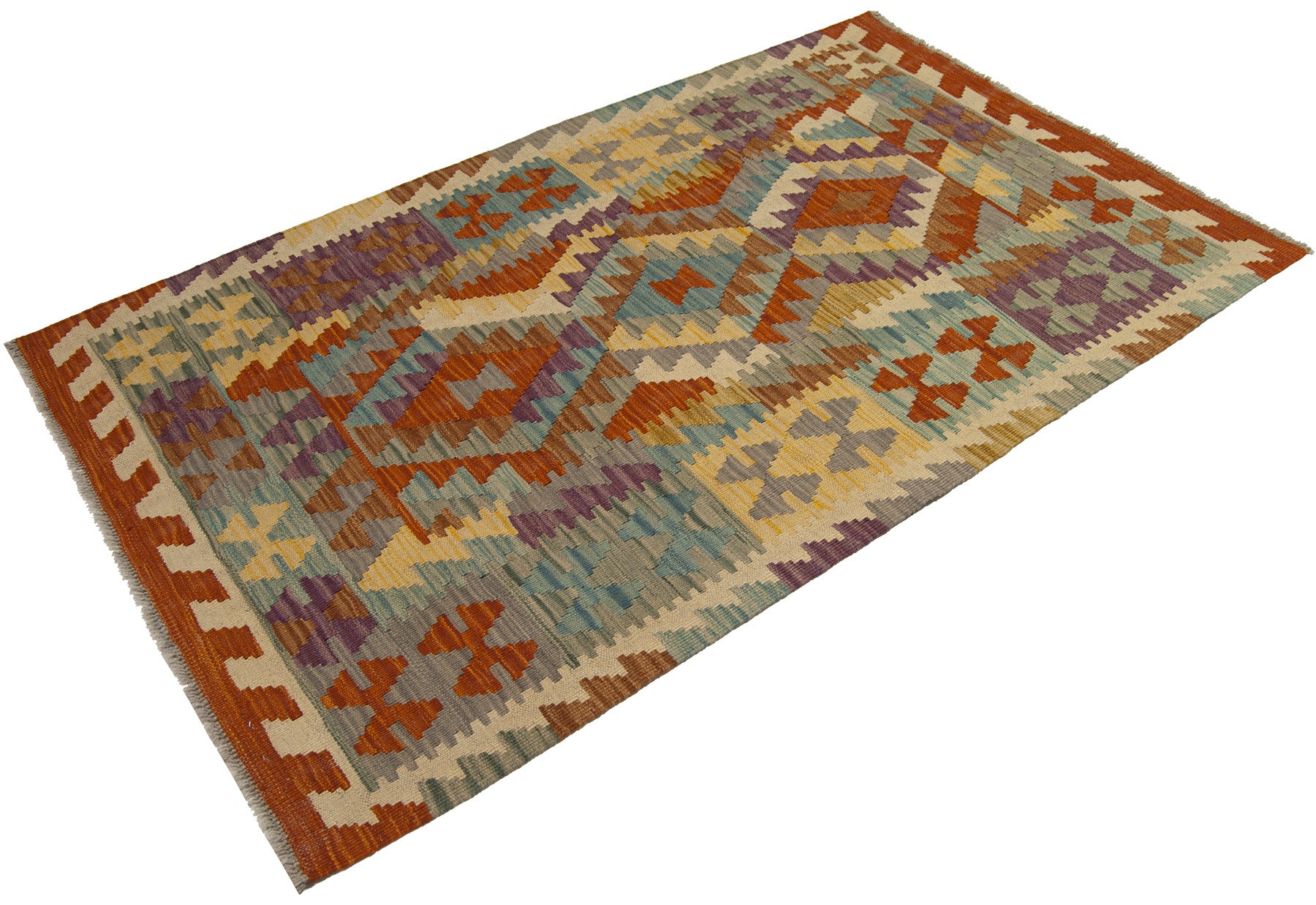 142x87 cm Oryginalny, ręcznie robiony kilim Klasyczny styl - Łatwy do czyszczenia