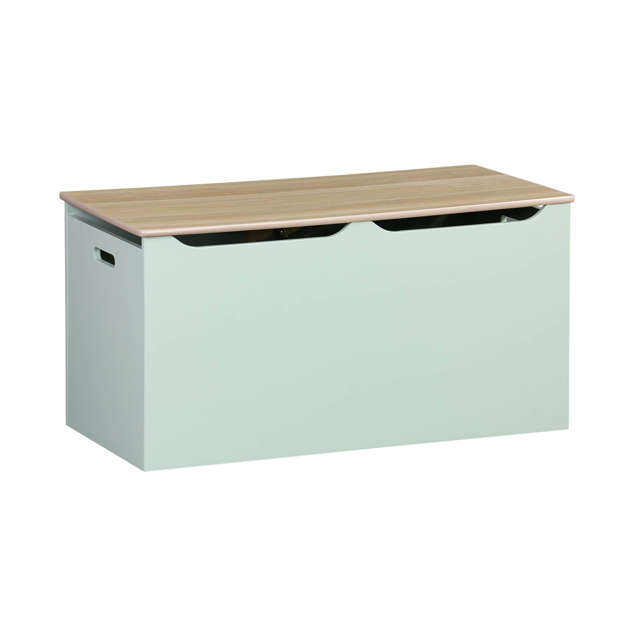 Baúl infantil ideal para juguetes, tobias, verde celadón, 80x40x40 cm