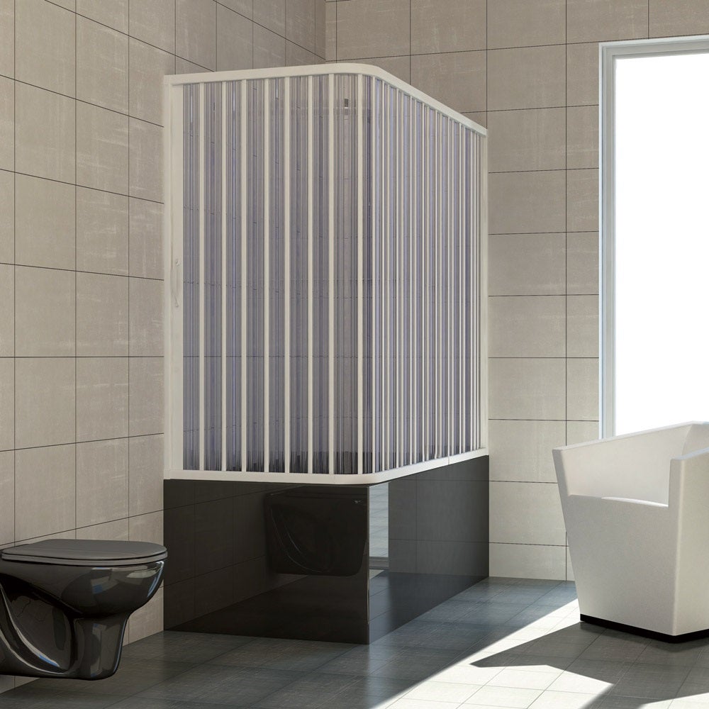 Pare baignoire douche en Plastique PVC mod. Nadia 70x160 cm avec ouverture latérale - 2