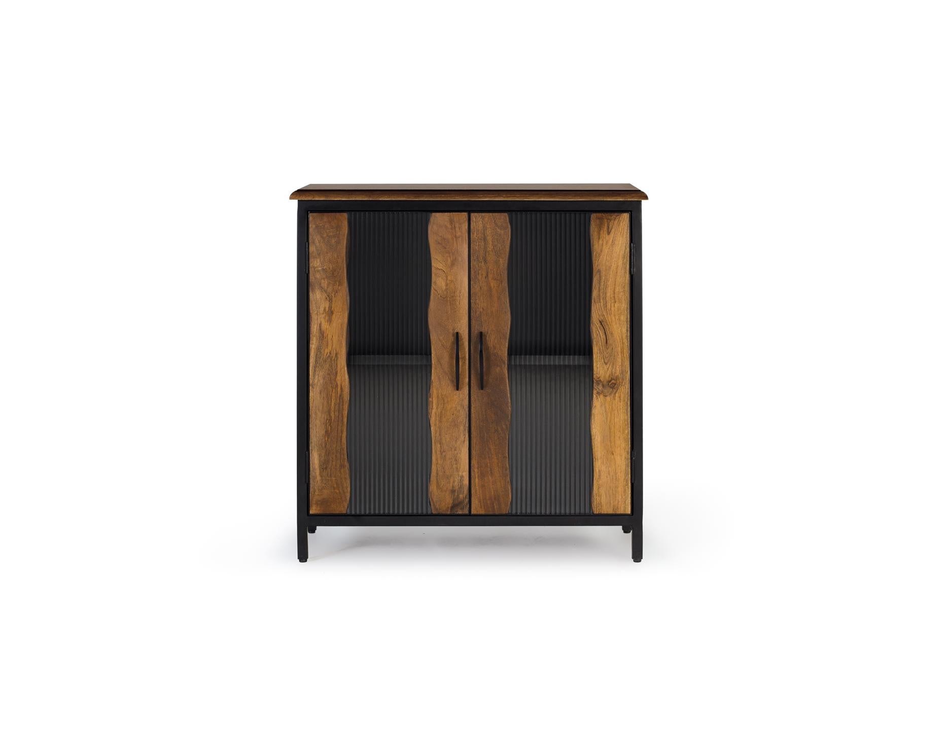 Komoda z drewna mango w stylu industrialnym - 90x87x37 GYC