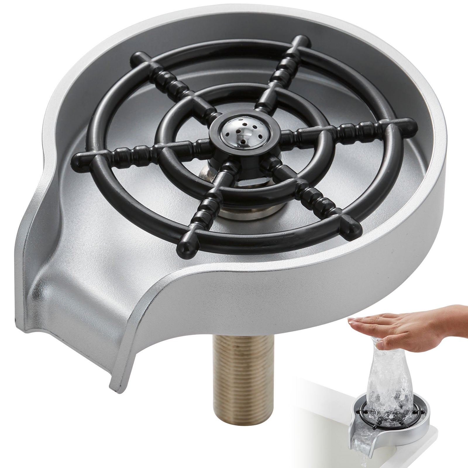 Une Rince Rince-Verres Automatique Rinceur VEVOR de Verre pour Évier de Cuisine ...