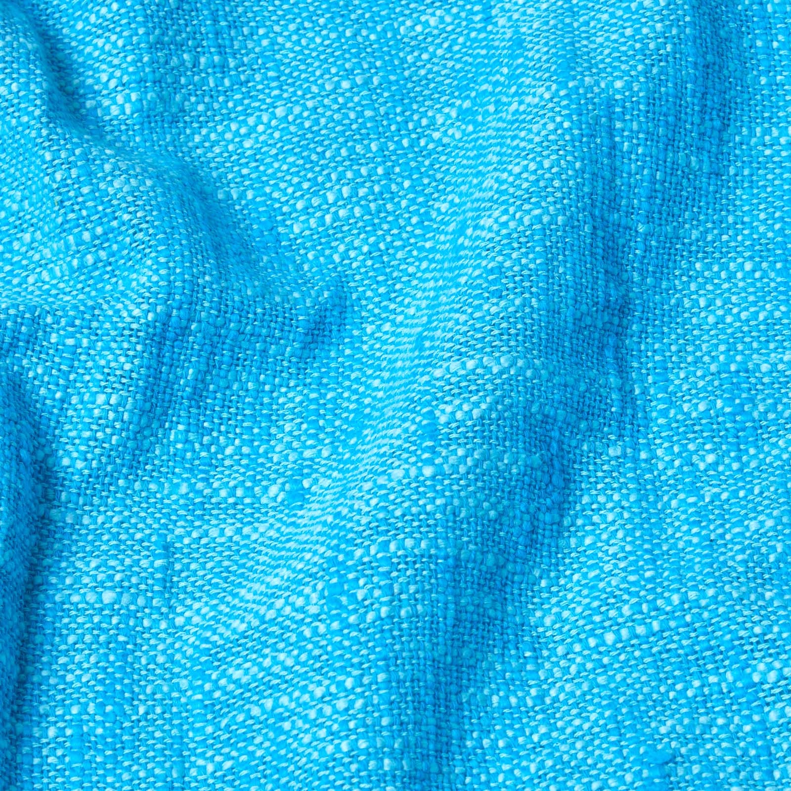 Homescapes Jeté de lit ou de canapé Turquoise Nirvana en coton, 150 x 200 cm - 4