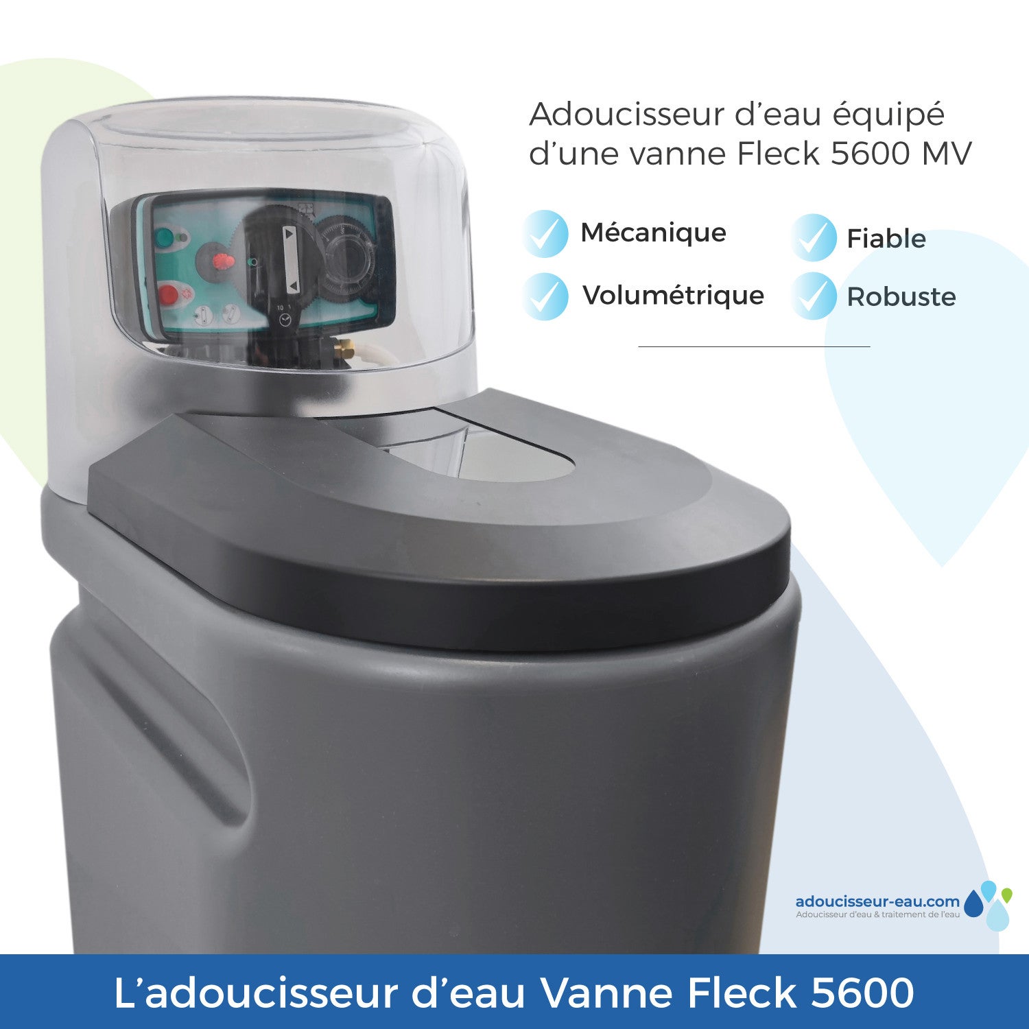 Adoucisseur D'eau 30L Fleck 5600 MV Mécanique Volumétrique - TOODO - Fabriqué France