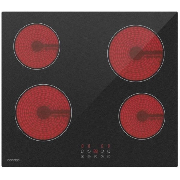 Plaque de Cuisson - Vitroceramique - OCEANIC - 4 foyers - Noir - 2
