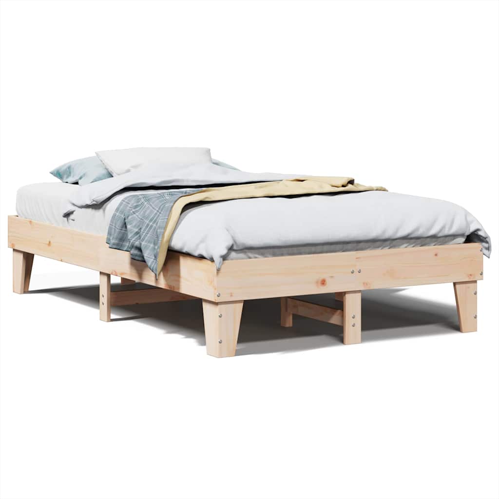 Łóżko Drewniane Rama Łóżka Sofa Brązowe Do Sypialni Pokoju 120x200 cm