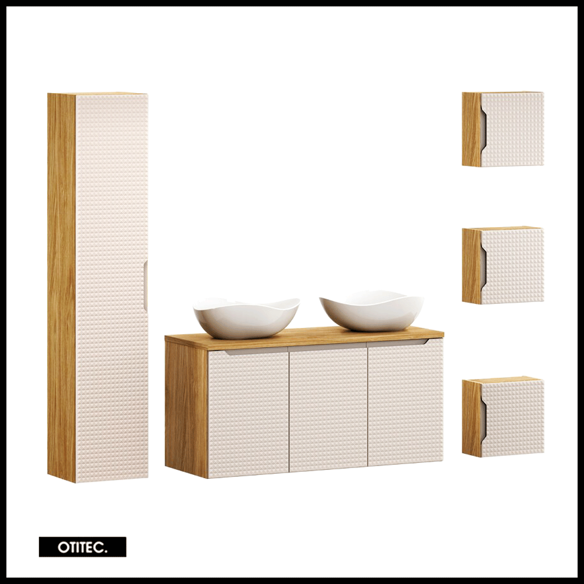Ensemble 3 Accessoires Salle De Bain Grise - Distributeur Savon, Gobelet Et Plateau - Kit Organisation Moderne